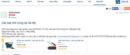 “Bán tinh trùng “trực tiếp” là bậy bạ, thô thiển“